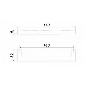 RS280BSN.4/160 (Ручка мебельная)