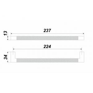 RS286BSN/MBSN.4/224 (Ручка мебельная EROS)