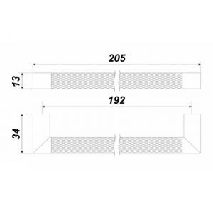 RS286CP/OBL.4/192 (Ручка мебельная RS286CP/OBL.4/192)