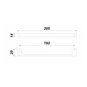 RS287CP.4/192 (Ручка мебельная BOY)