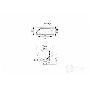 Ролик выкатной  d 25 мм