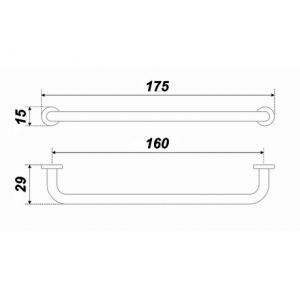 RS293BL.4/160 (Ручка мебельная HYGGE)