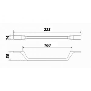 RS297BL.4/160 (Ручка мебельная NUUK)