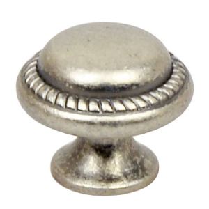 Винтажная ручка-кнопка Almeria, O28,2 мм, античное серебро