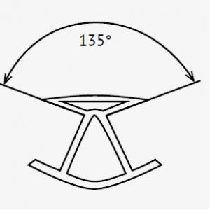 Угловое соединение 135 (14 ясень структурный) Н-100