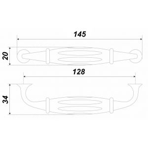 RS110AB.4/128/W (Ручка мебельная RS110AB.4/128/W)