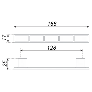 RS282CP/PRL.4/128 (Ручка мебельная)