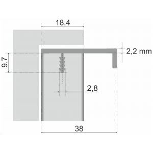 RT009SC.1/000/800 (Ручка мебельная торцевая RT009SC.1/000/800)