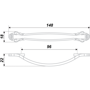 RS430CP/W.4/96 (Ручка мебельная) (40)