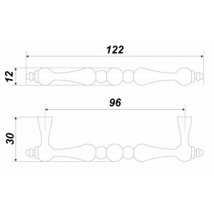 RS440BAZ.4/96 (Ручка мебельная RS440BAZ.4/96)