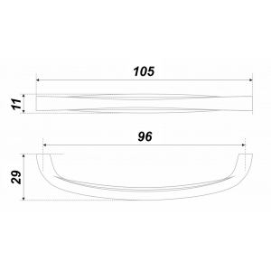 RS443BAZ.4/96 (Ручка мебельная RS443BAZ.4/96)