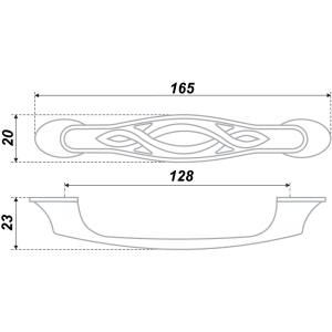 RS407BAB.4/128 (Ручка мебельная) (25)