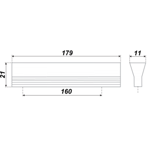 Ручка S5710/160 (RS057AL.4/160) (25) алюминий