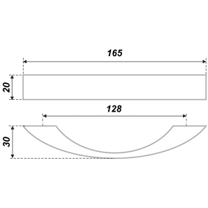 RS227BSN.4/128 (Ручка мебельная AL)