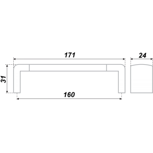 Ручка S5341/160 (RS053CP/SC.4/160) (15)хр/сатин