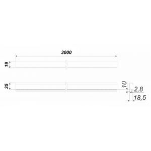 RP002SC.1/000/3000 (Ручка-профиль мебельная RP002SC.1/000/3000) уп 10