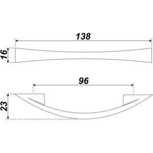 Ручка S0553/ 96 (RS005SG.4/96) (25)матовое золото