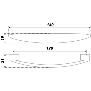 Ручка S1240/128 (RS012CP.4/128) (25) хром