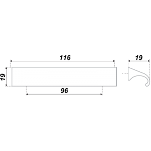 Ручка S5910/ 96 (RS059AL.4/96) (35)алюминий