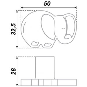 Ручка RC510Br.4 (Ручка мебельная) слон   Акция  Выведена