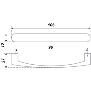 Ручка S1540/96 (RS015CP.4/96) (25)хром