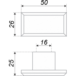 RS061BL/AL.4/16 (Ручка мебельная) (50)