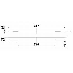 RT009SC.1/000/450 (Ручка мебельная торцевая RT009SC.1/000/450)