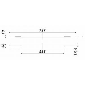 RT009SC.1/000/800 (Ручка мебельная торцевая RT009SC.1/000/800)