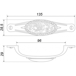 RS435BAB.4/96 (Ручка мебельная RS435BAB.4/96)