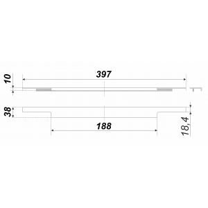 RT009SST.1/000/400 (Ручка мебельная торцевая RT009SST.1/000/400)