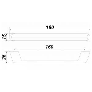 RS196BSN.4/160 (Ручка мебельная STEP)