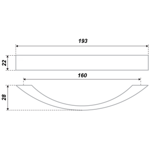 RS212BSN.3/160 (Ручка мебельная AL)