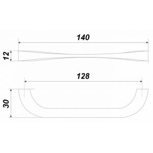 RS442BAZ.4/128 (Ручка мебельная RS442BAZ.4/128)