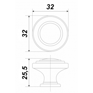 Ручка-кнопка RC037CP.4 хром