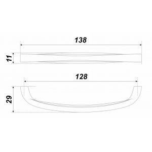 RS443BAZ.4/128 (Ручка мебельная RS443BAZ.4/128)