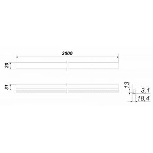 RP003SC.1/000/3000 (Ручка-профиль мебельная RP003SC.1/000/3000)