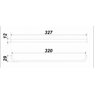 RS218BSN.4/320 (Ручка мебельная)  (25шт)